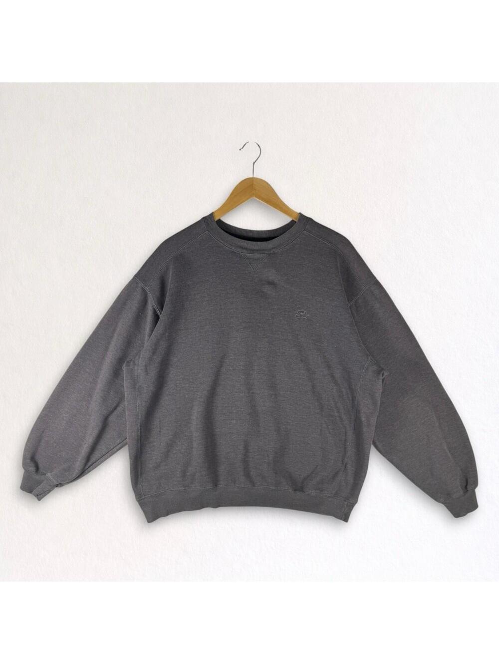 Vintage Starter Crewneck Sweatshirt Mens Large Gray Embroidered Logo Pullover